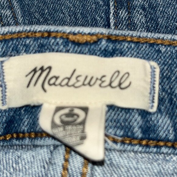 MADEWELL THE PERFECT VINTAGE JEAN - Raw Hem - Medium Blue Wash- EUC - Women's 27 - Picture 7 of 13